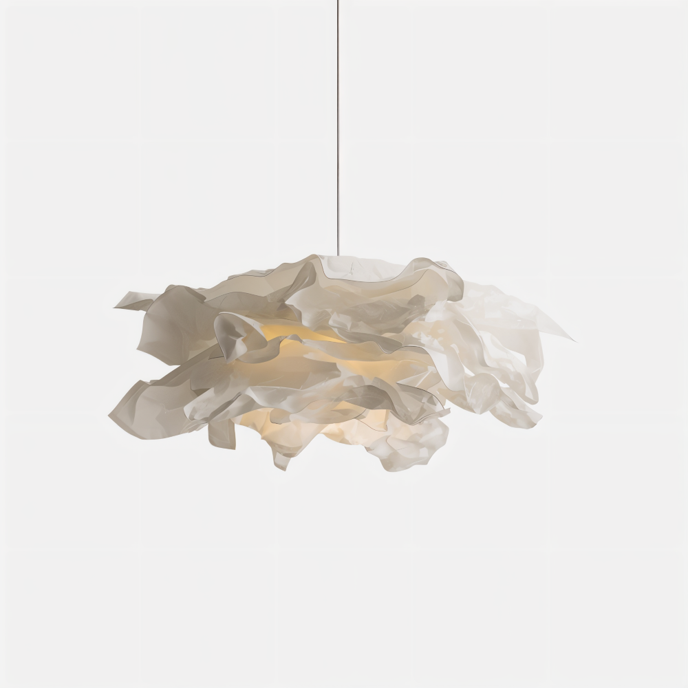 PaperLume Classic Pendellampa – Justerbar Vit Pappers Taklampa i Japandi Stil Hemnix