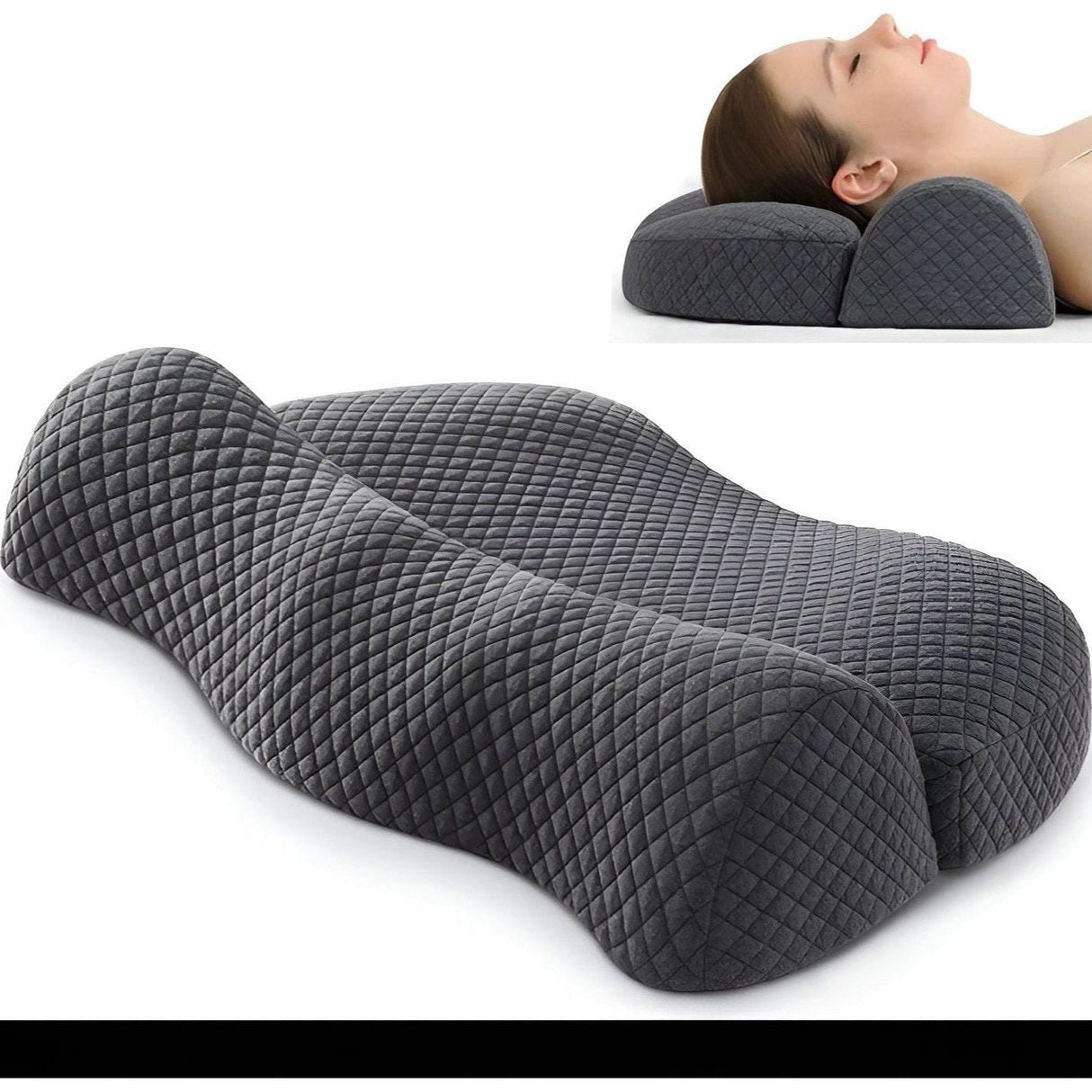 OrthoLuxe Kudde - Ergonomisk Cervikal Minneskum Konturkudde Carvallo