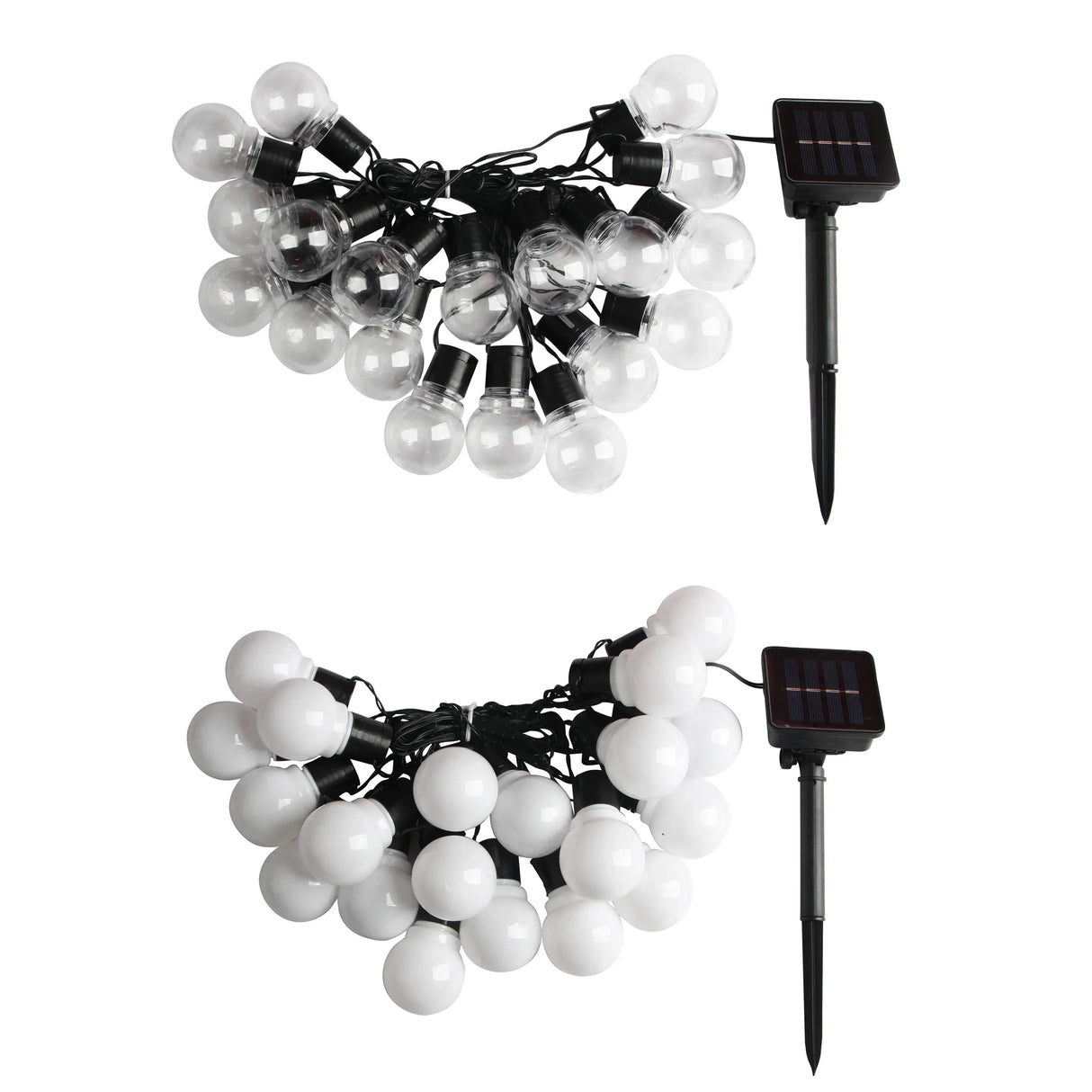 Utomhus solfjäder stringljus varm vit Carvallo