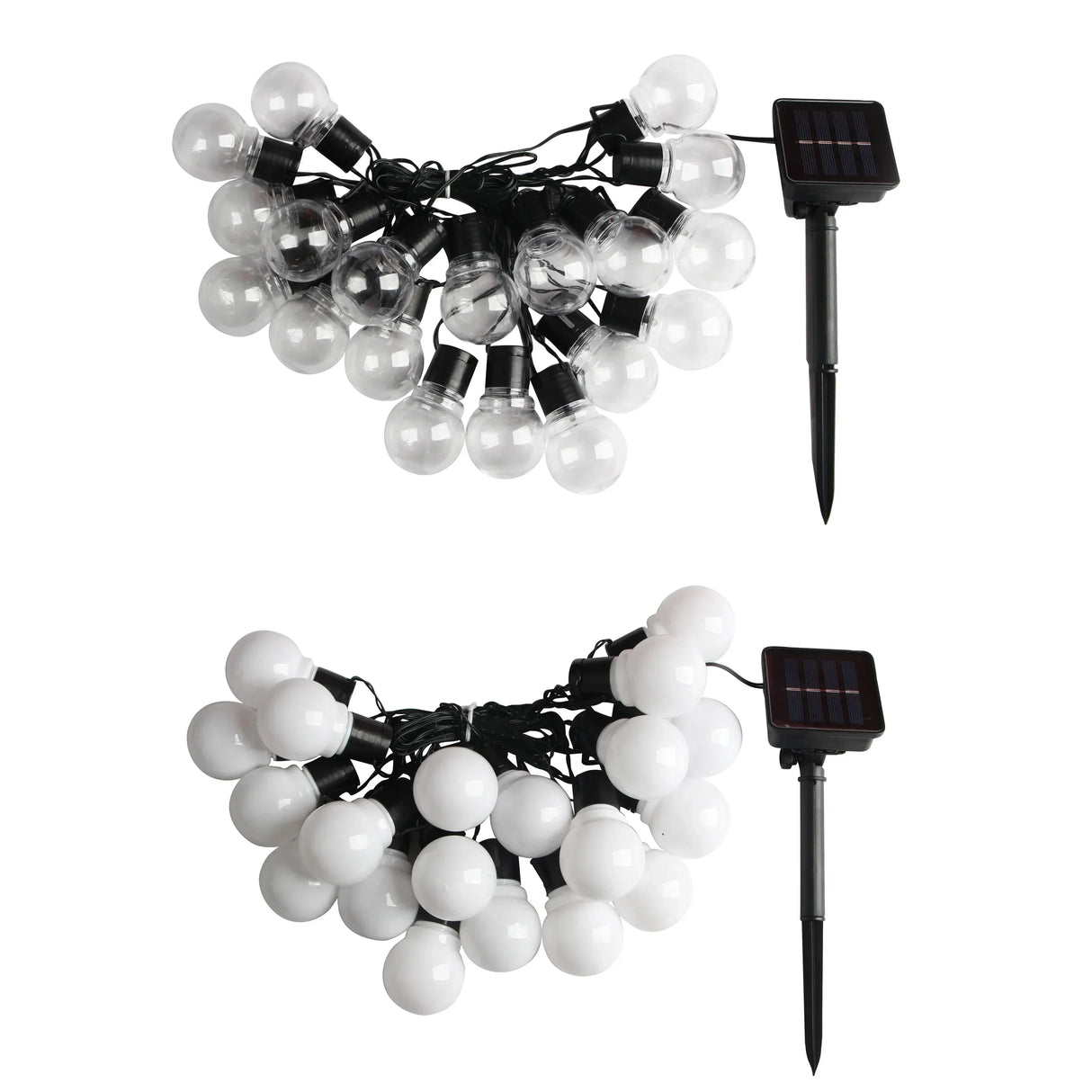 Soliga utomhus festoon ljusslingor - Varm vit glöd för trädgårdar och altaner Carvallo