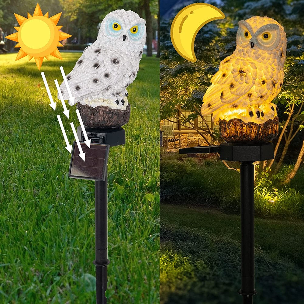 Owlight - Solar trädgårdslampa med dekorativ stolpe MILA Sverige