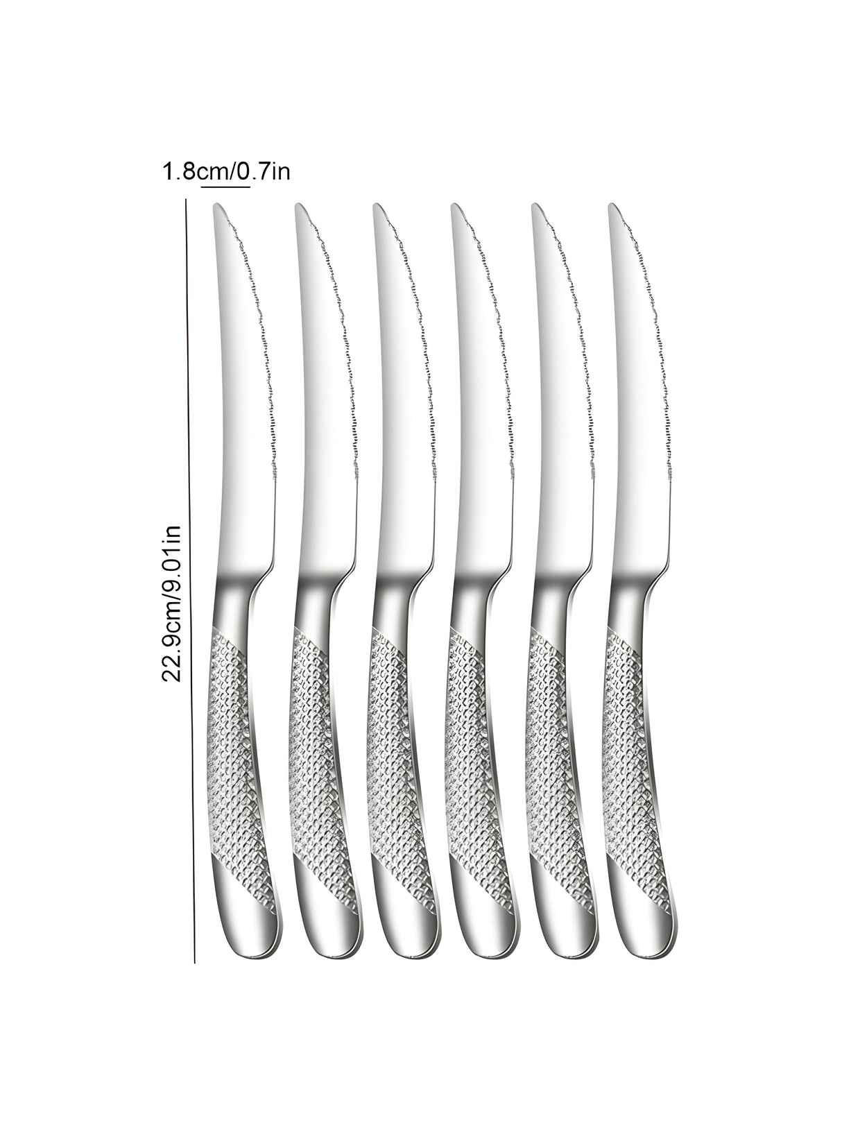 6/30 Stycken Rostfritt Stål Silver Bestick Set med Elegant Design Carvallo