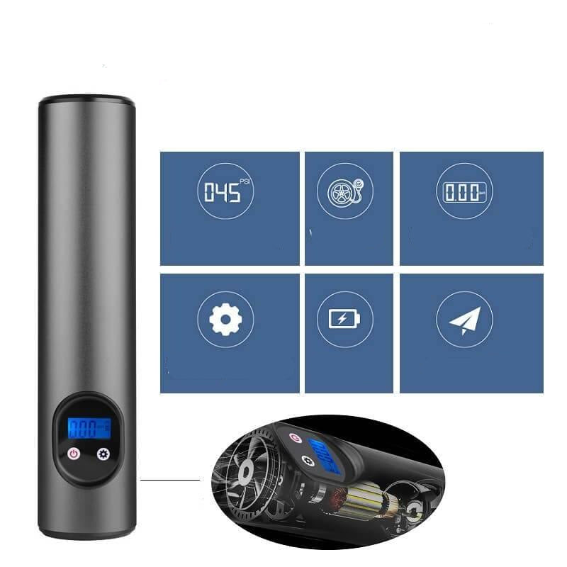 Bärbar Elektrisk Luftkompressor Med Digitaldisplay Carvallo