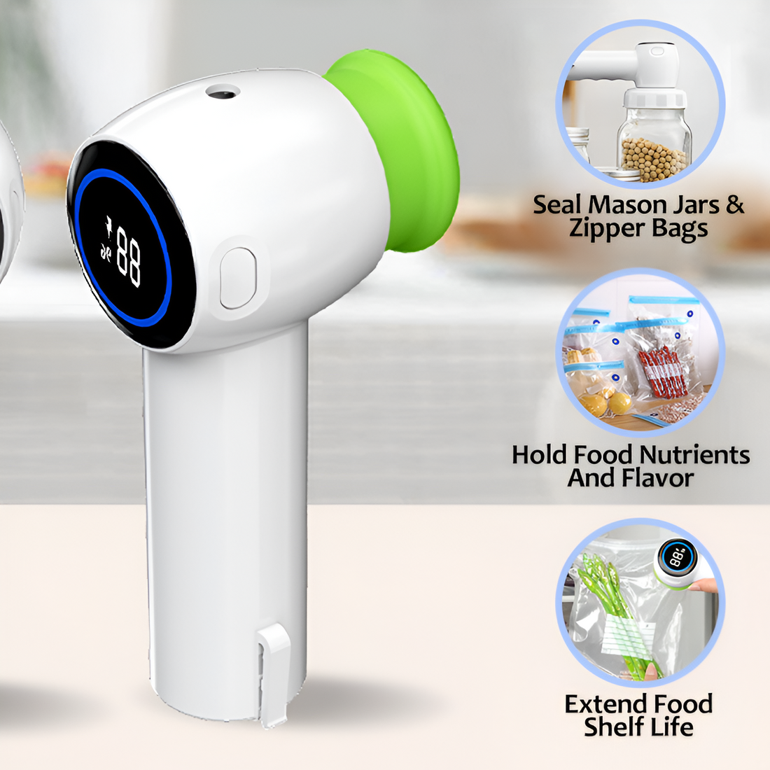 Bärbar Handhållen Vacuumförseglare Carvallo