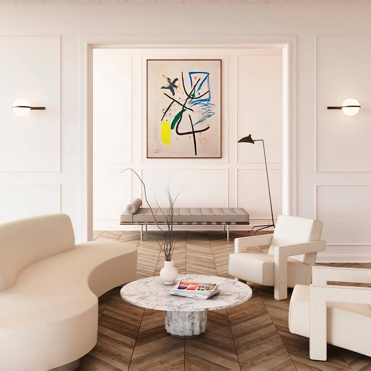 Snygg globformad utomhusvägglampa Carvallo