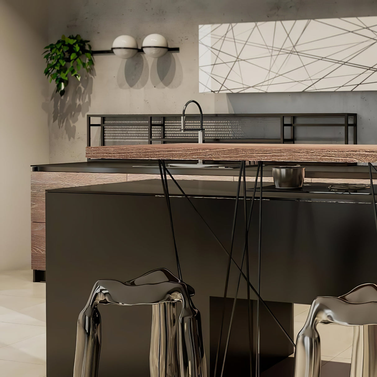 Snygg globformad utomhusvägglampa Carvallo