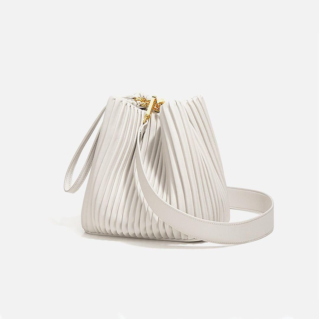 Läder axelväska för damer – Högkvalitativ bucket-väska, Mjuk och tidlös Carvallo