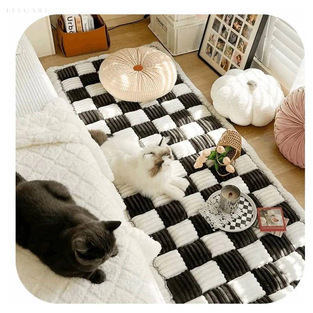 Pawsguard - Stor Rutigt Fyrkantig Husdjursmatta Säng Sofföverdrag Carvallo