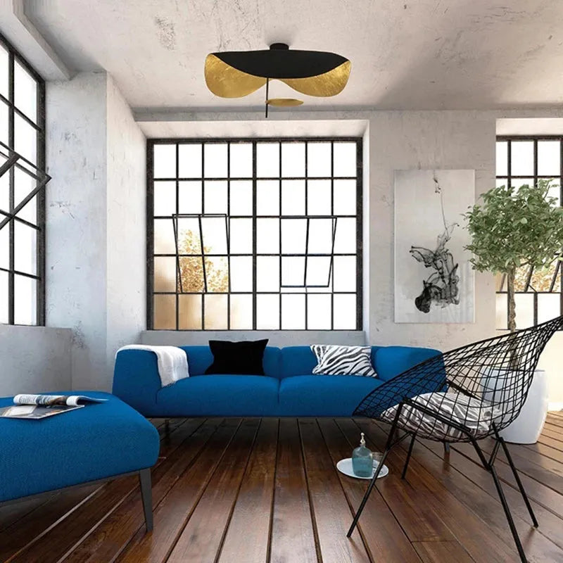 Taklampa Guldblad Modern Pendellampa Carvallo