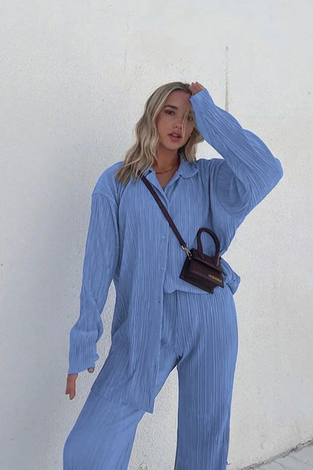 Dam Tvådelad Sommaruppsättning Lätt Linne Hemnix