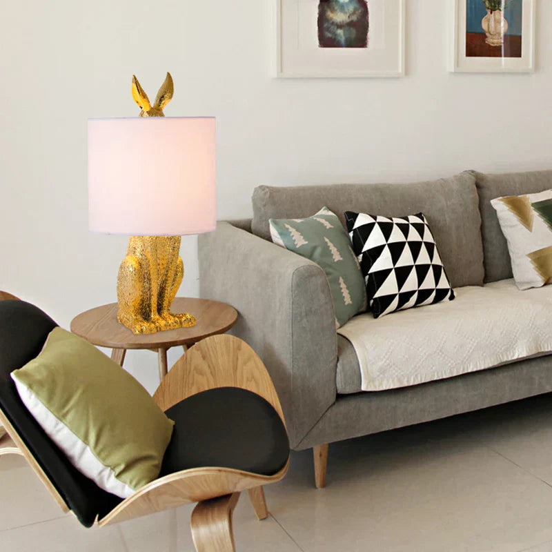 DesignGlow - Maskerad Kanin Bordslampa i Modern Stil Carvallo