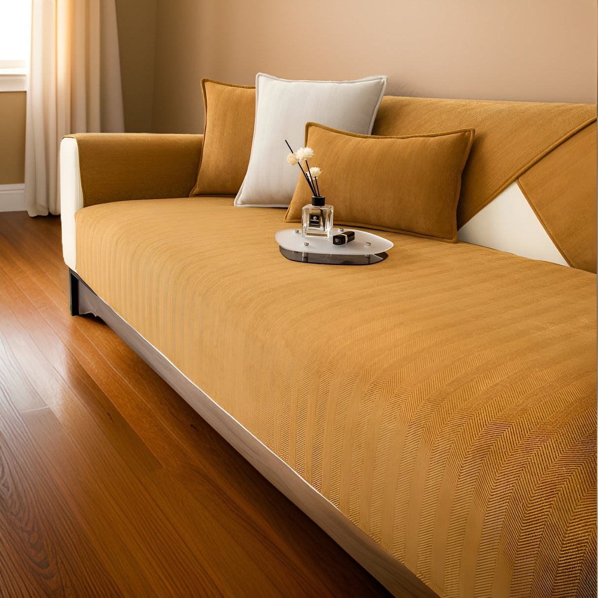 Premium SofaCover – Elastisk, halkfri soffskydd för en fräsch, stilren look Carvallo