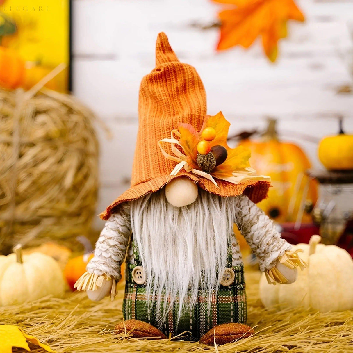 PumpkinElf Ornament - Elf Dwarf Plush Ornamenter Carvallo