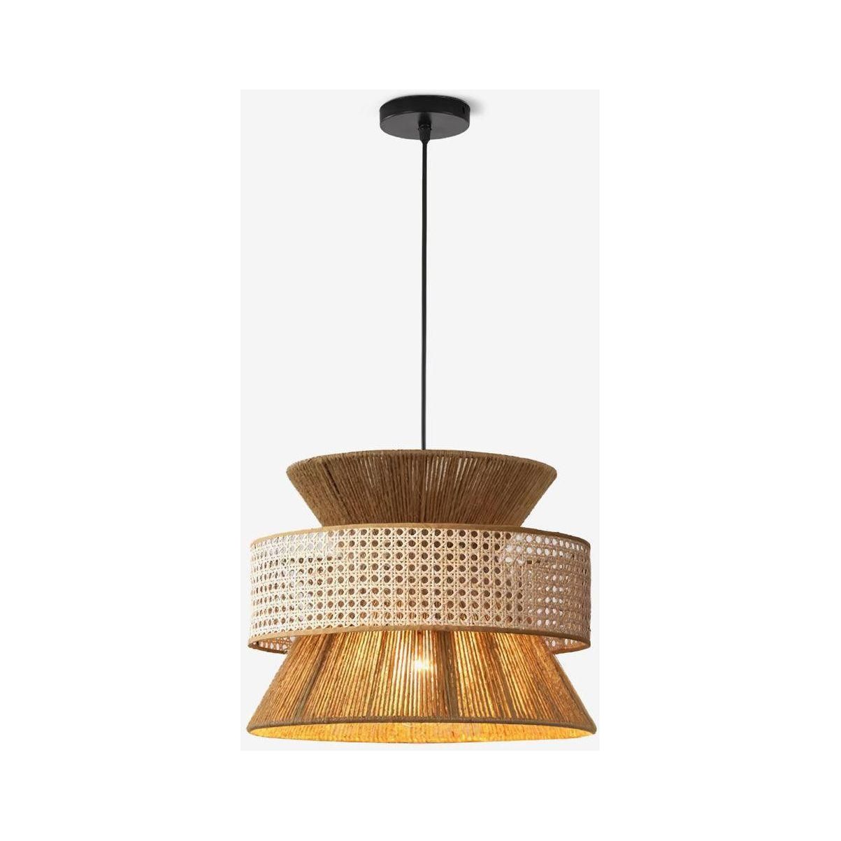BambooLuxe Light - Italiensk bambus rattan hänglampa Carvallo