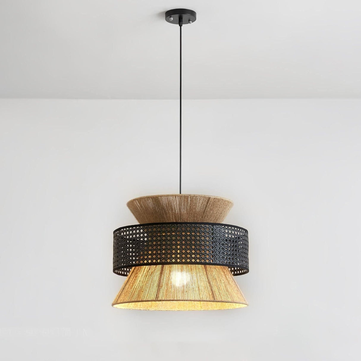 BambooLuxe Light - Italiensk bambus rattan hänglampa Carvallo