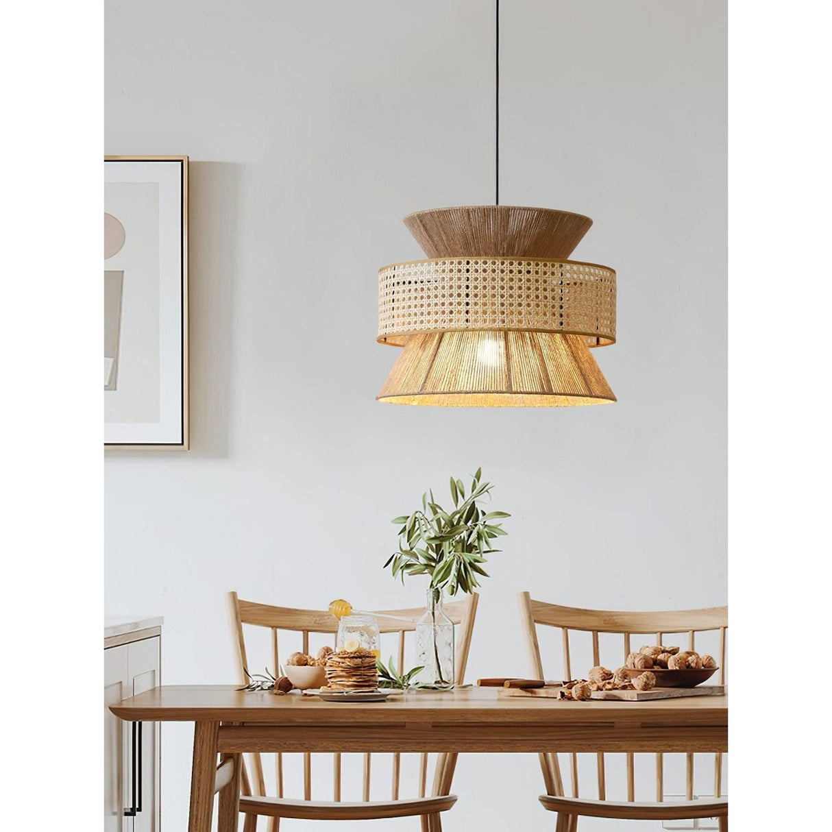 BambooLuxe Light - Italiensk bambus rattan hänglampa Carvallo