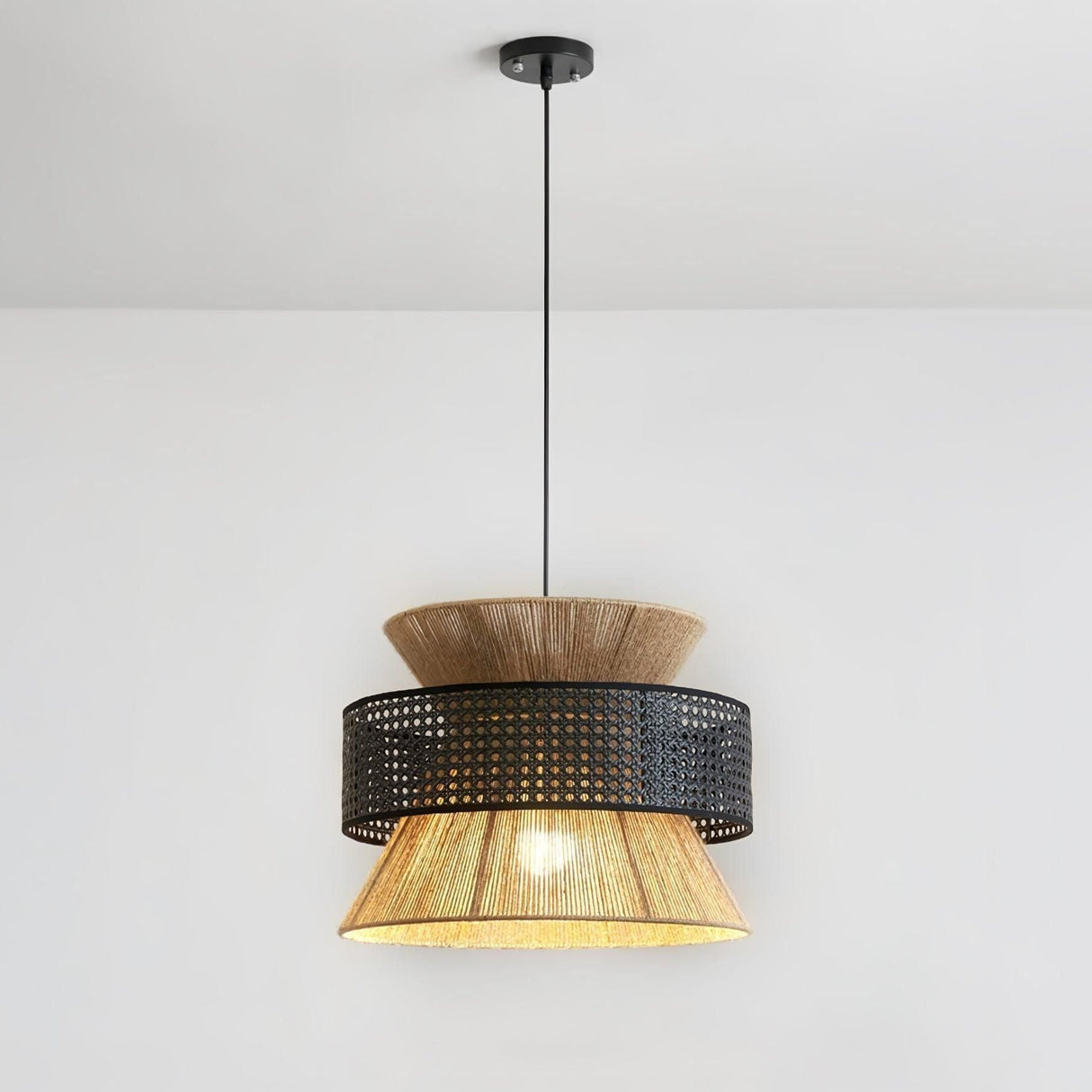 BambooLuxe Light - Italiensk bambus rattan hänglampa Carvallo