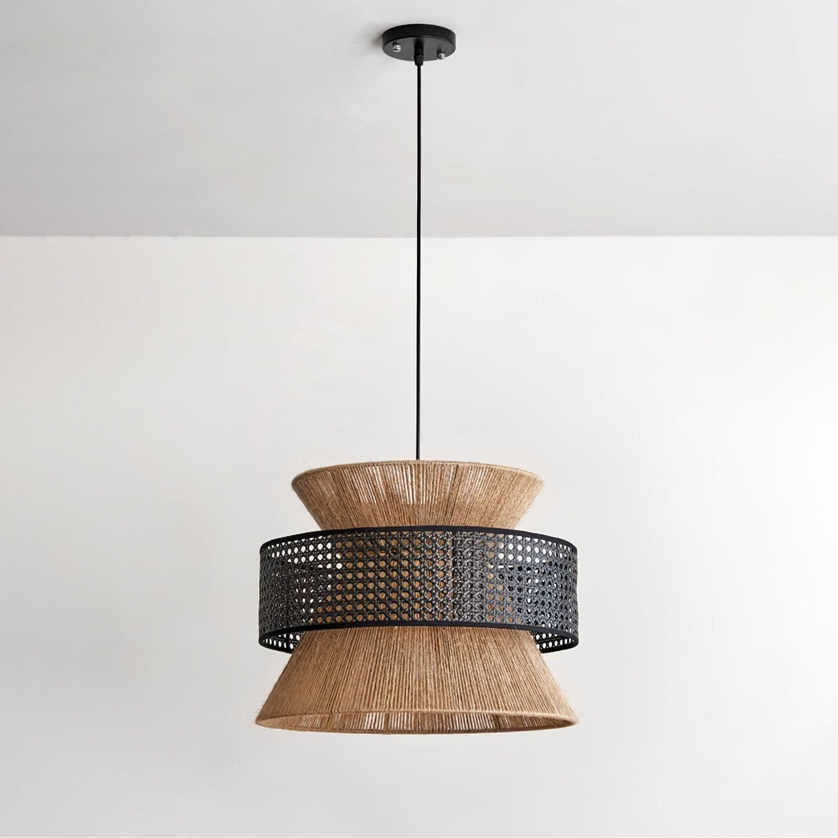 BambooLuxe Light - Italiensk bambus rattan hänglampa Carvallo