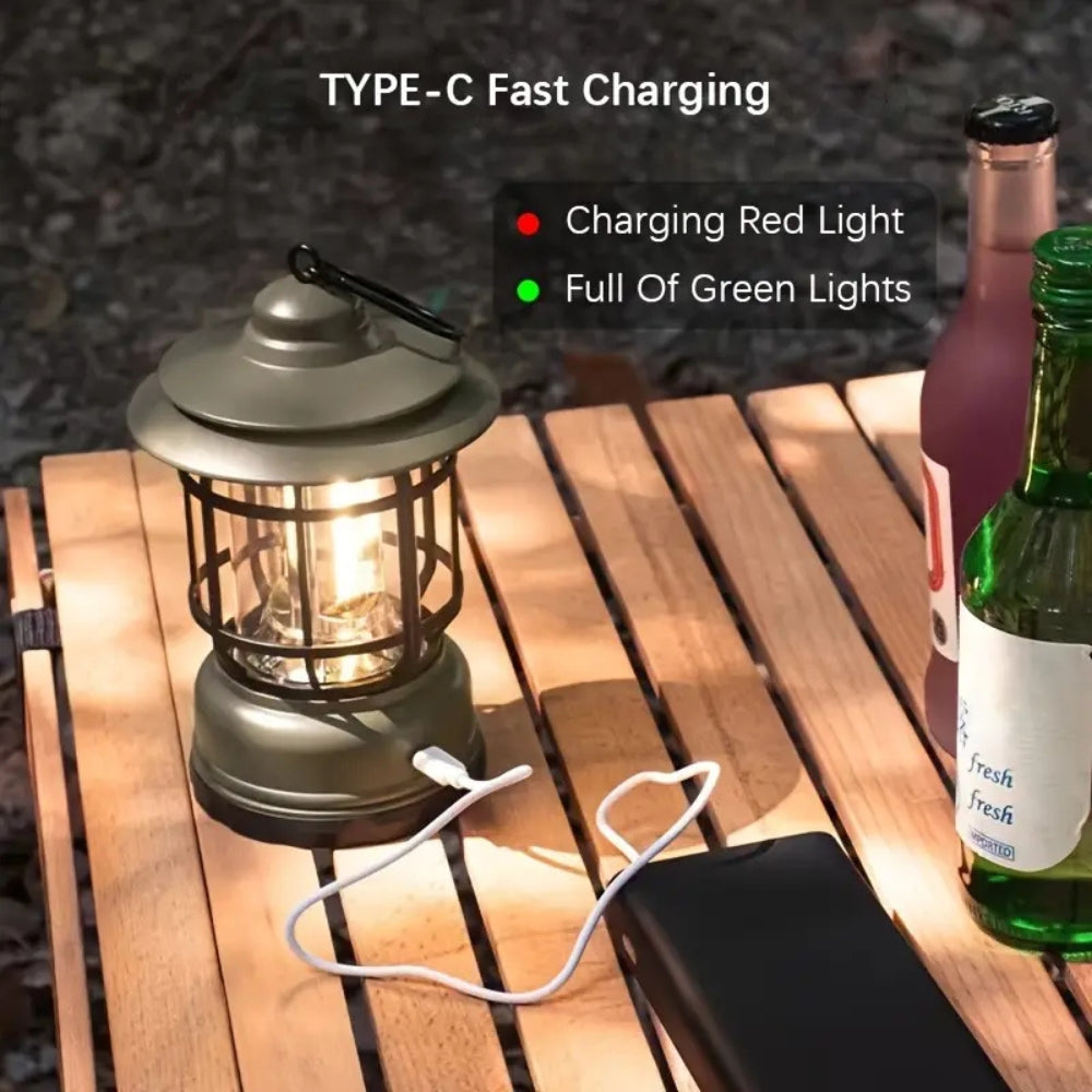 Retro Glow Camping Lantern Lamp Carvallo
