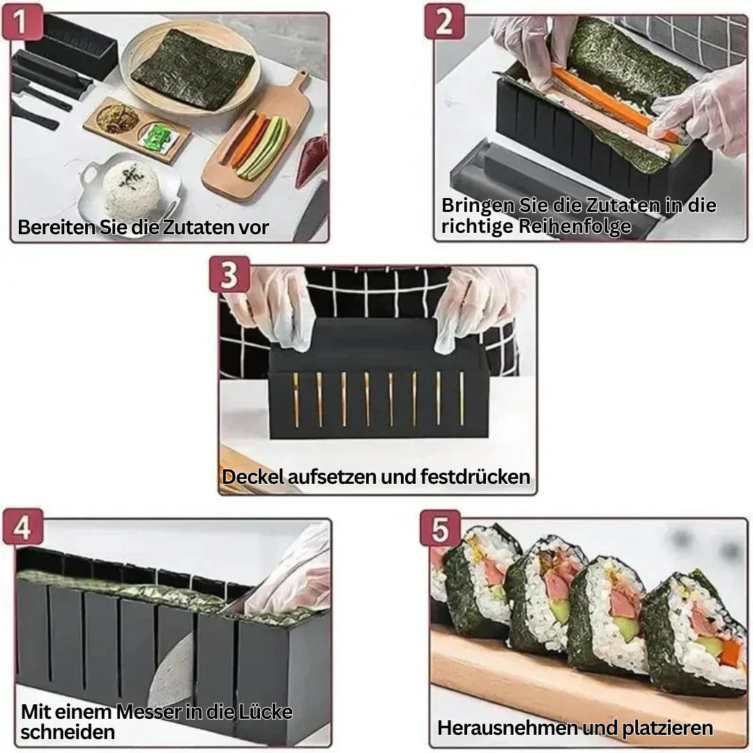 Sushi Rullar Och Skärsats – Praktiskt Sushi Kit Med Mallar Och Tillbehör Carvallo