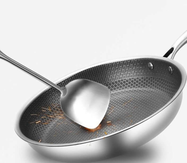 Royallure Rostfritt Stål Non-Stick Stekpanna – 30 cm, Jämn Värme & Hållbar Yta Carvallo