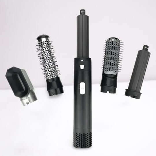 Royallure 5-i-1 Hårföna Styler – Blåsa-torr, Locka, Raka, Volymisera, Frizz-fri ION Finish Carvallo