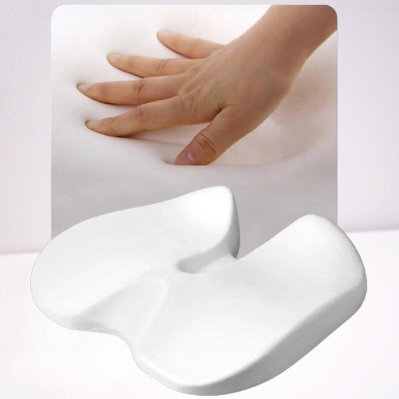 Royallure Ergonomisk Minnesskum Bilsäte Kudde med Svanskärssnitt, Non-Slip Bas Carvallo