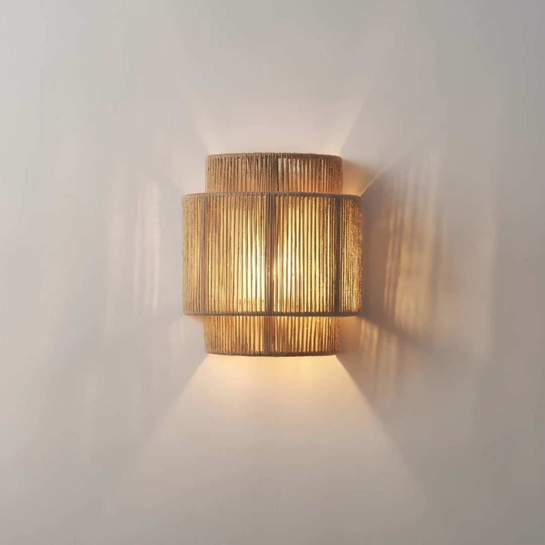 Royallure Handmade Rope Wall Sconce – Varm ambient vägglampa för mysiga vardagsrum Carvallo