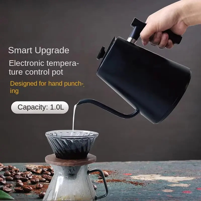 Royallure Elektrisk Gåsnackskanna med Temp Kontroll, Rostfritt Stål Kaffekanna Carvallo