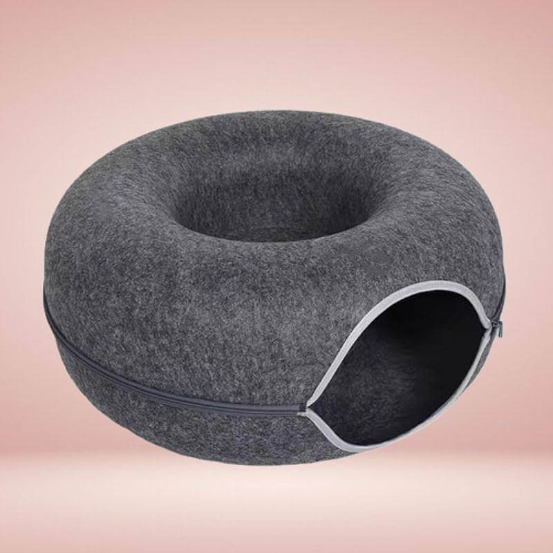 Royallure Interaktiv Donut Kattgrotta & Tunnel Säng för Lek & Mysig Vila Carvallo