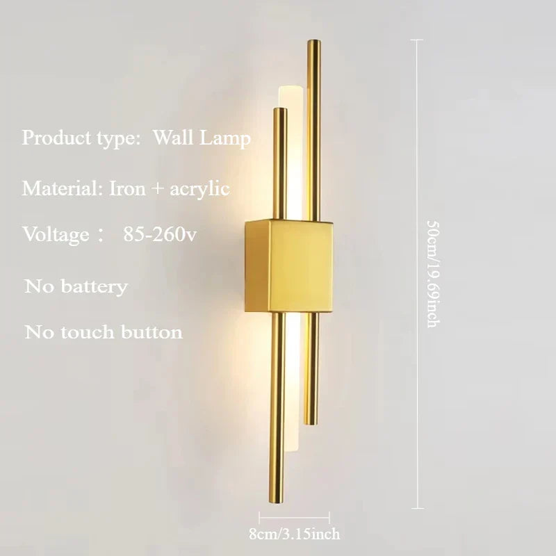 Royallure Nordic Modern LED Vägglampa för Vardagsrum, Sovrum & Hall Dekor Carvallo