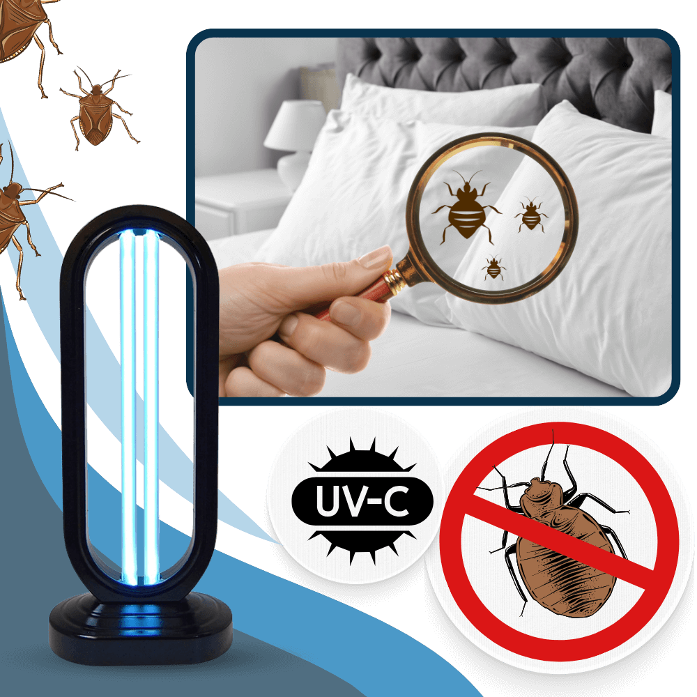Royallure Multi-Surface UV Desinfektionslampa – Sängbuggsdödare, 99,9% Borttagning av bakterier, Kemikaliefri Carvallo