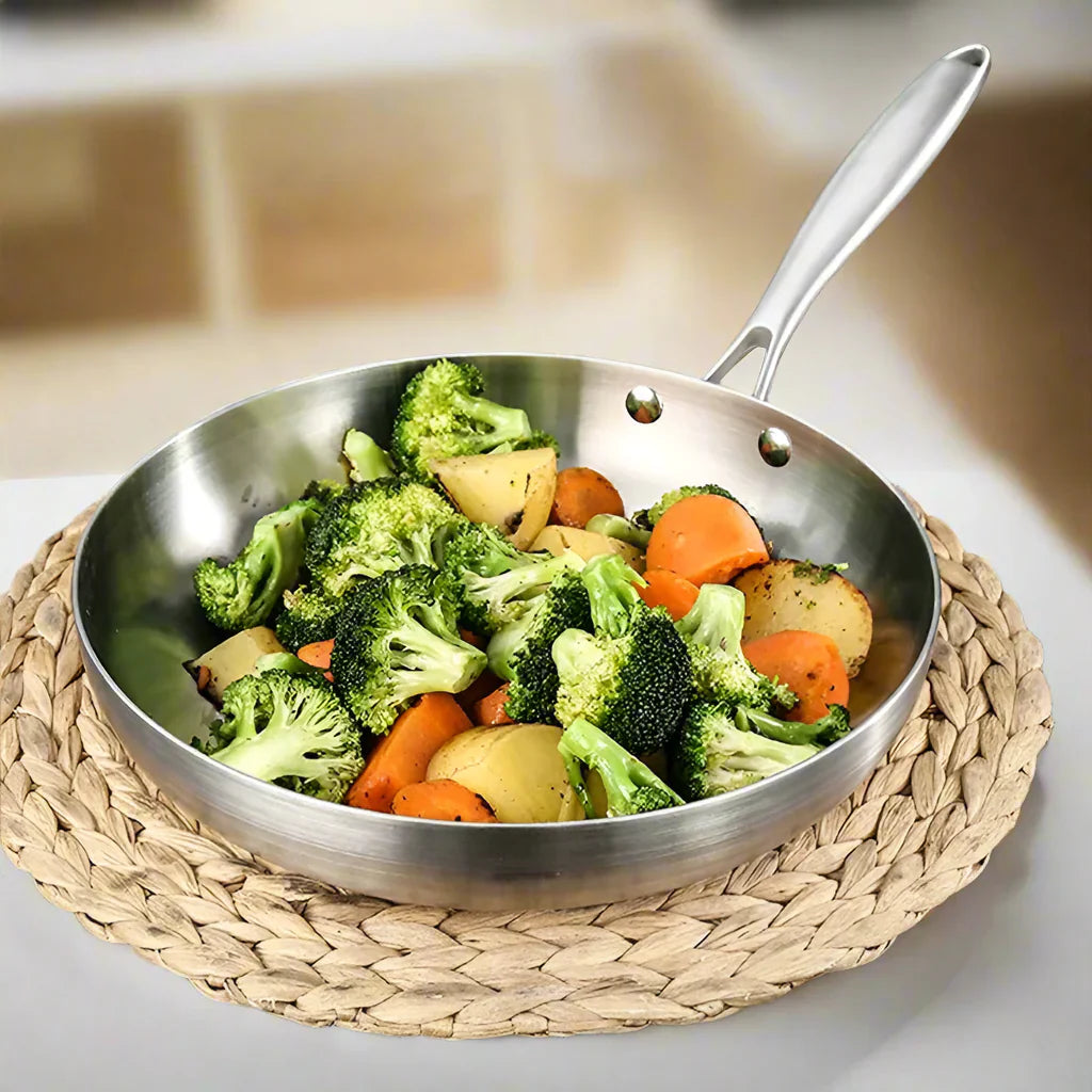 Royallure 304 Rostfritt Stål Non-Stick Stekpanna för Biff, Gas & Induktionsanvändning Carvallo