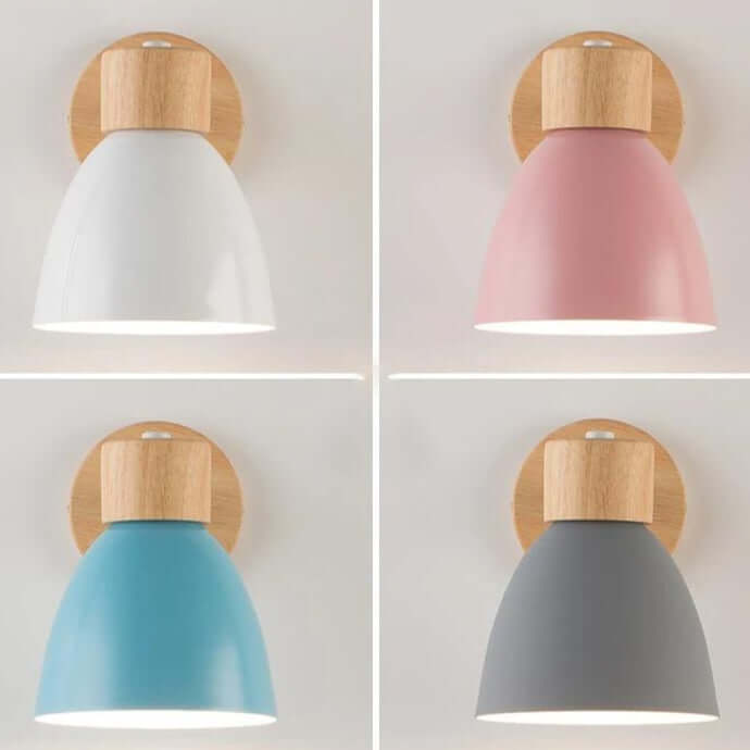 Royallure Nordic Wood Väggbelysning med Dragströmbrytare – Modern Minimalistisk Vägglampor för Sovrum och Vardagsrum Carvallo