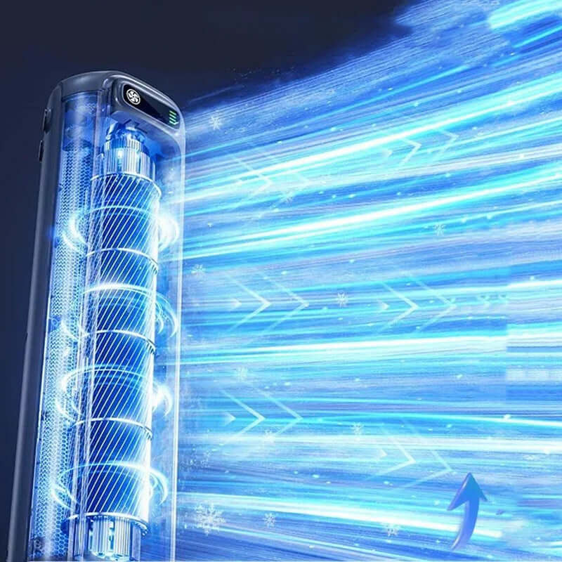 Royallure AirWave Trådlös Uppladdningsbar Luftkonditionering – Bladeless, 12 Timmars Batteri, Vägg-eller-Skrivbords Kylning Carvallo