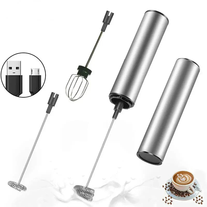 Royallure USB uppladdningsbar mjölkskummare Handhållen kaffeskummare och dryckesblandare Carvallo