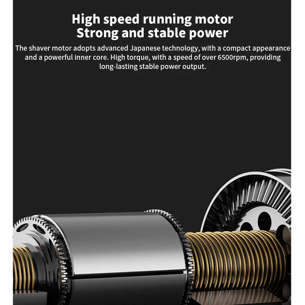 Royallure Elektrisk Rakapparat Dubbel Blad med Hög Hastighet Motor, IPX7 Vattentålig Rakkniv Carvallo