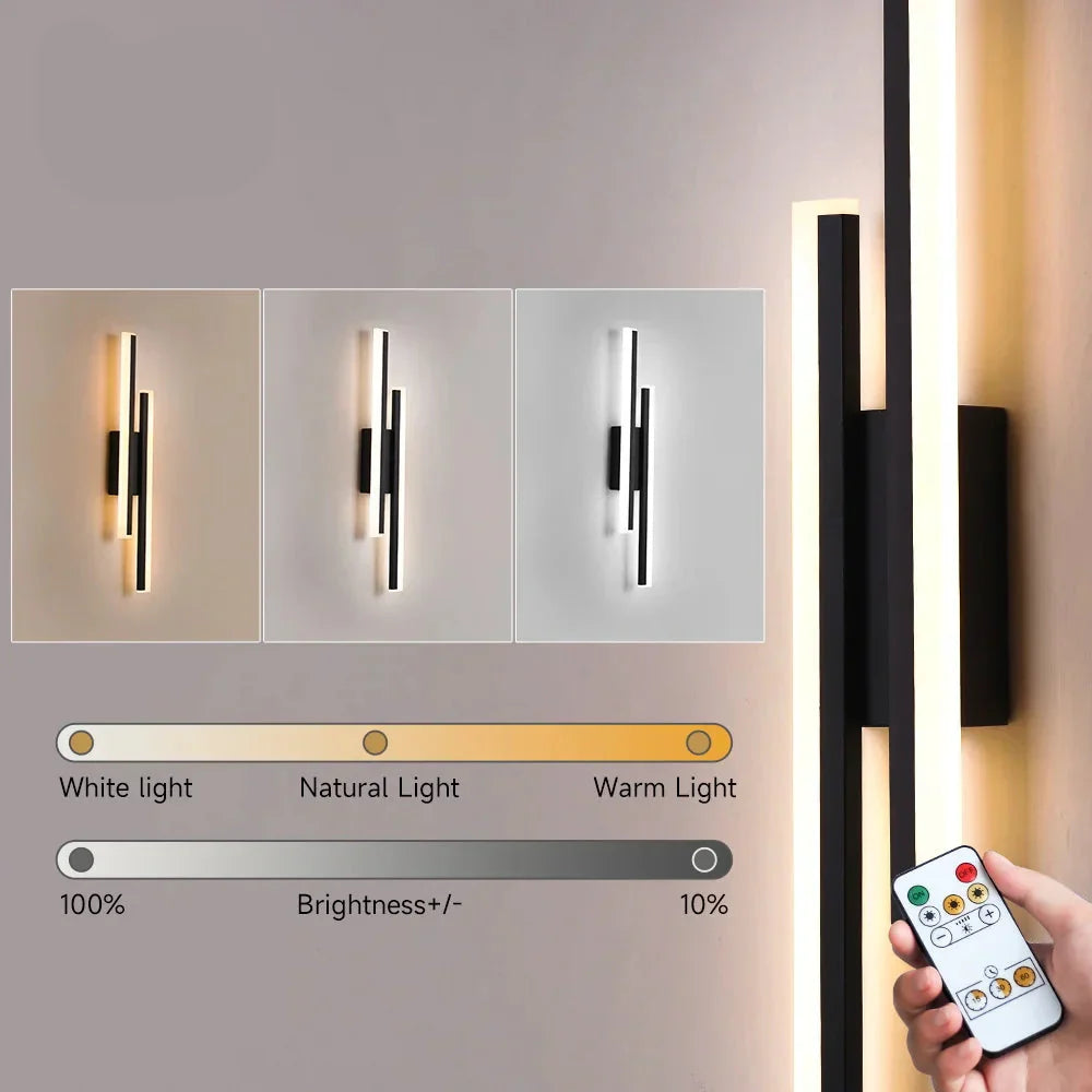 Royallure Uppladdningsbar LED Vägglampa 4400mAh Trådlös med Fjärrkontroll Carvallo