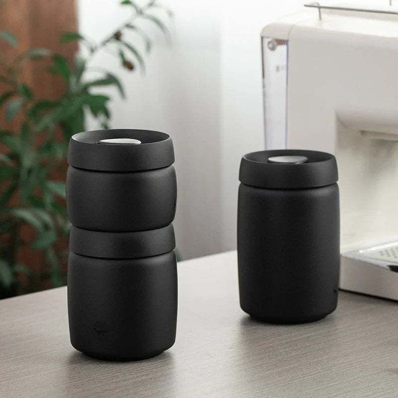 Royallure Stålkontainer med vakuum för kaffe, te och kök Carvallo