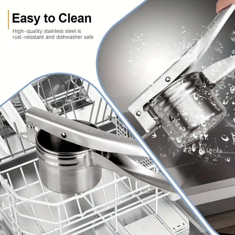 Royallure Rostfritt Stål Potatispress med 3 Utbytbara Skivor – Mångsidigt Kökverktyg Carvallo