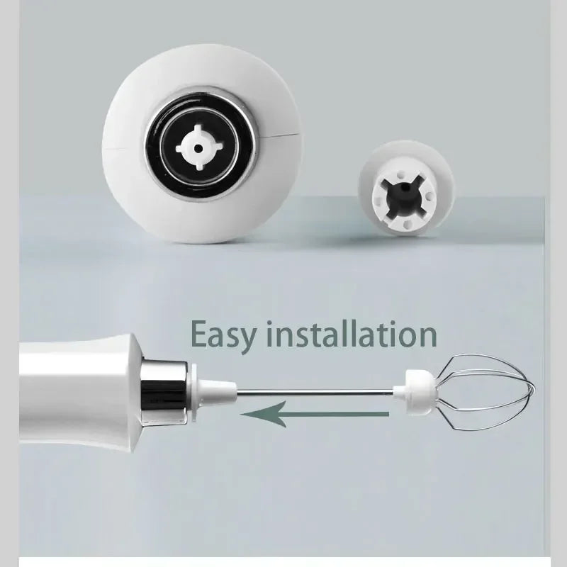 Royallure Trådlös Elektrisk Mjölkskummare 3-Hastigheters Handhållen USB Skumskapare Carvallo