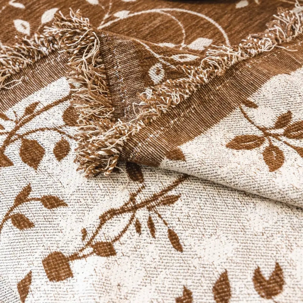 Rustik blomma elfenben blomster sofföverdrag Carvallo