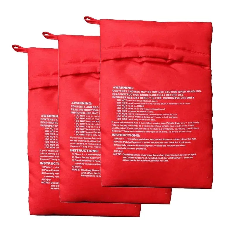 Carvallo-Kartoffelbeutel QuickTato | För ugnspotatis på 4 minuter | Återanvändbar & Tvättbar | 19 × 25 cm Carvallo