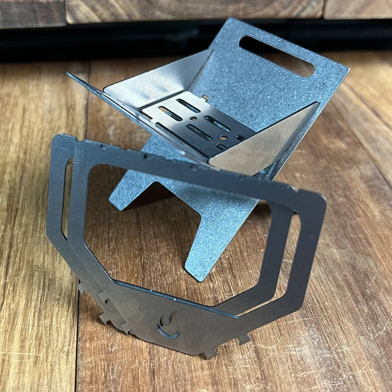 Carvallo Essence Mini-aromatermisk ugn av titanlegering | Fällbar alkoholugn & rökelsehållare för camping & hem – Ultralätt & bärbar Carvallo