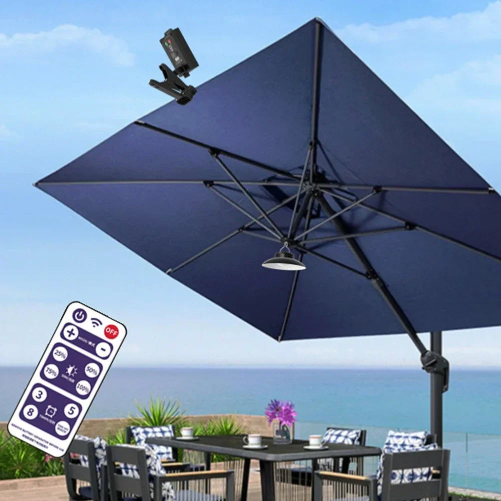 Carvallo-Solarlampa SOLVARA | Med fjärrkontroll & USB-laddning | 3 ljuslägen | För trädgård & terrass Carvallo