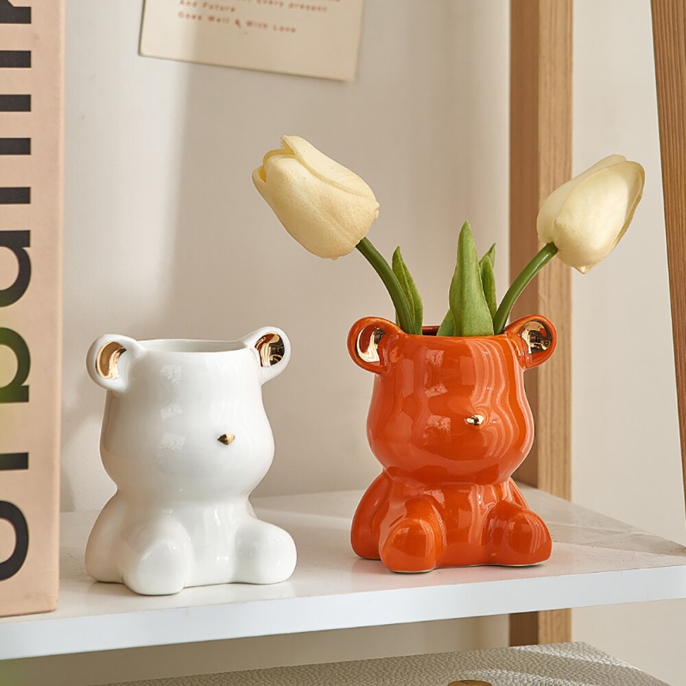 NordicBear - Legendariska keramiska björnvaser för att lägga till charm till vilket rum som helst Carvallo