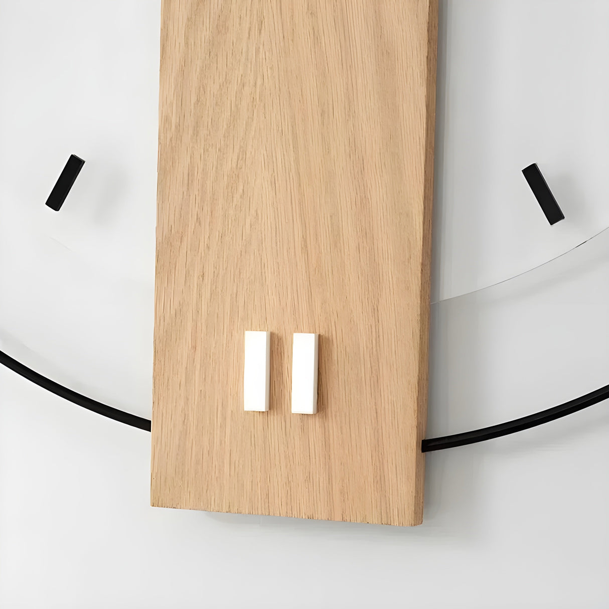 RusticCircle Klocka - Rund Tyst Trä Tyst Väggklocka Carvallo