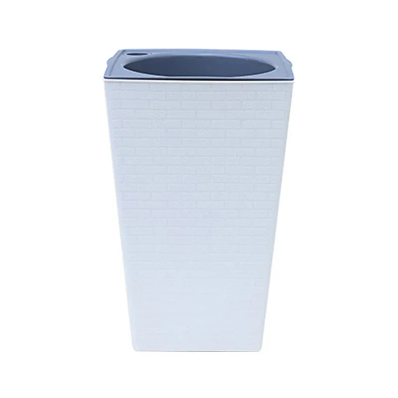 Carvallo StylePot Blumentopf i tegelsten-design | Rektangulär & Hög | Självvattnande med bomullssnöre | 27,2×12×17,5 cm / 17,2×12×8,6 cm Carvallo