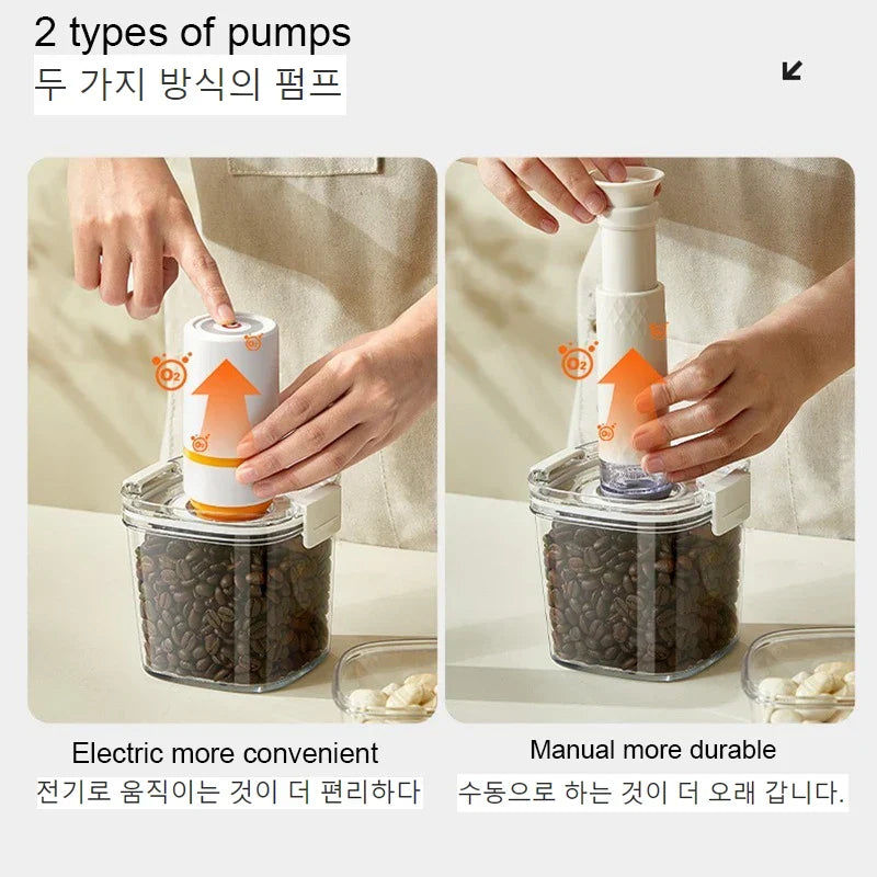 Carvallo Jar Vakuum-Freshkeeping Container | Lufttät Förvaringsbehållare för Kaffe, Te & Müsli | Fukt- och Aromskydd | Stapelbar Carvallo