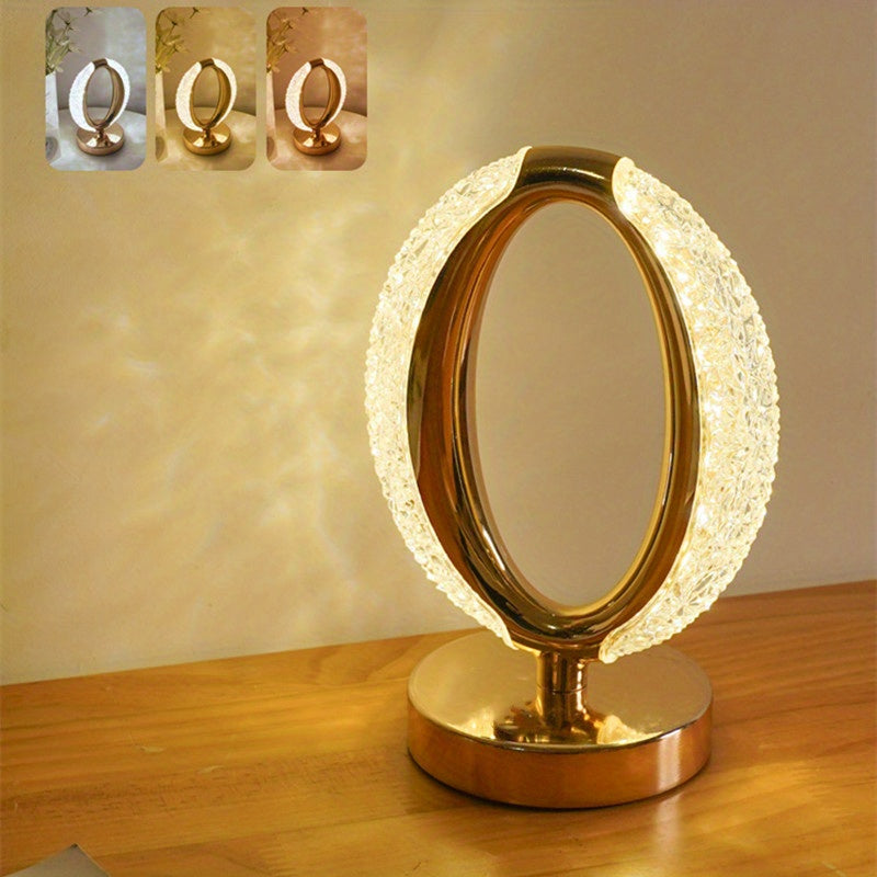 Carvallo - Uppladdningsbar kristallbordslampa med justerbara ljuslägen Carvallo